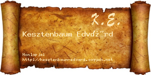 Kesztenbaum Edvárd névjegykártya